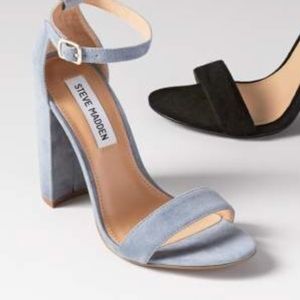 Steve Madden light blue suede heels
